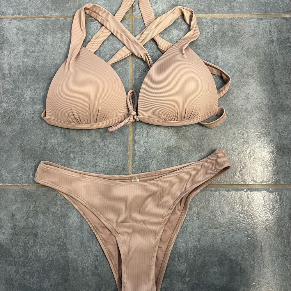 Women's Pale Pink Bikini Set